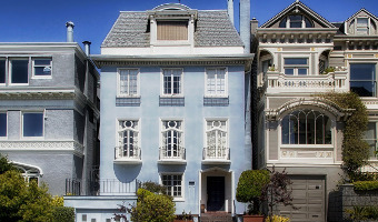 maison bleu à vendre